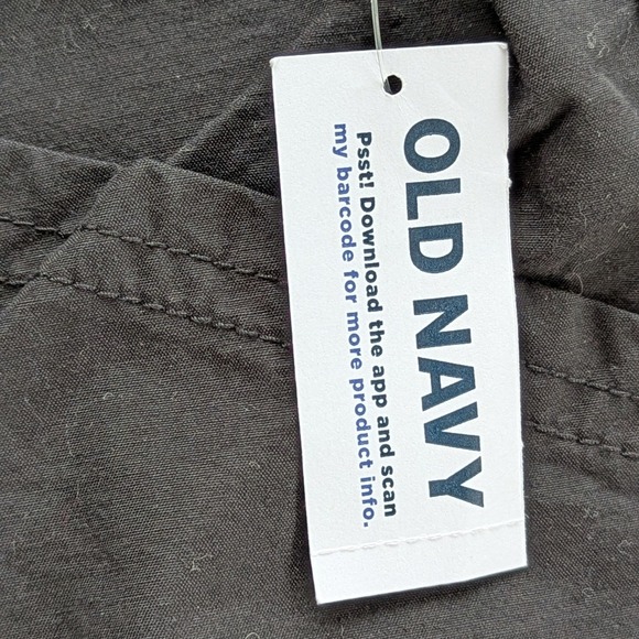 Old Navy Wide Leg Cargo Pants Black Size Medium NWT - Picture 6 of 10
